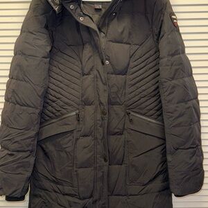 Pajar Canada Queens chevron quilted down jacket Sz LG